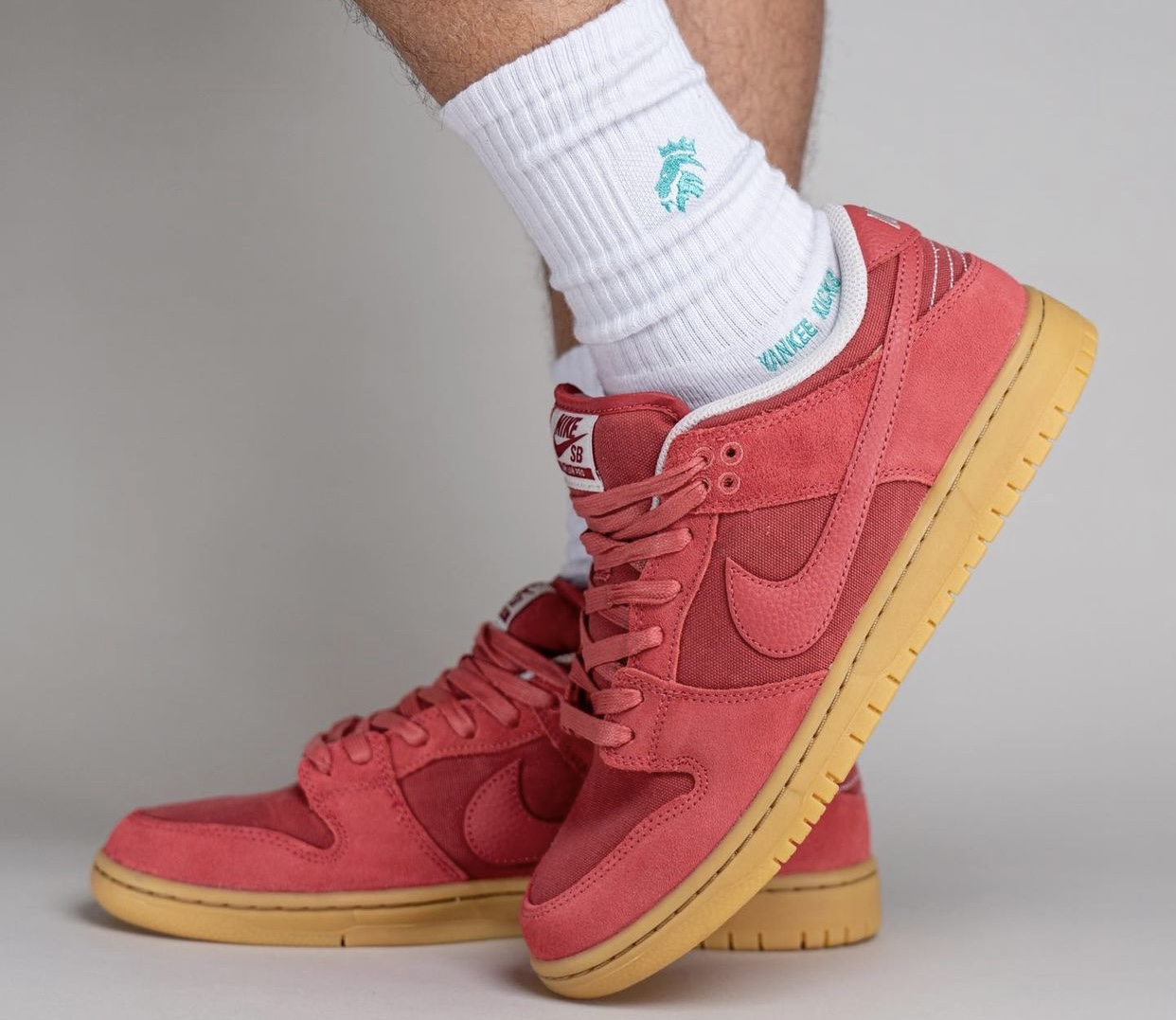 Nike SB Dunk Low Adobe DV5429-600 On-Feet Nike SB Dunk Low Adobe DV5429-600 On-Feet