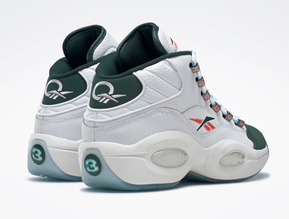 Reebok Question Mid Cloud White Forest Green Orange Flare GW8857 Release Date Info