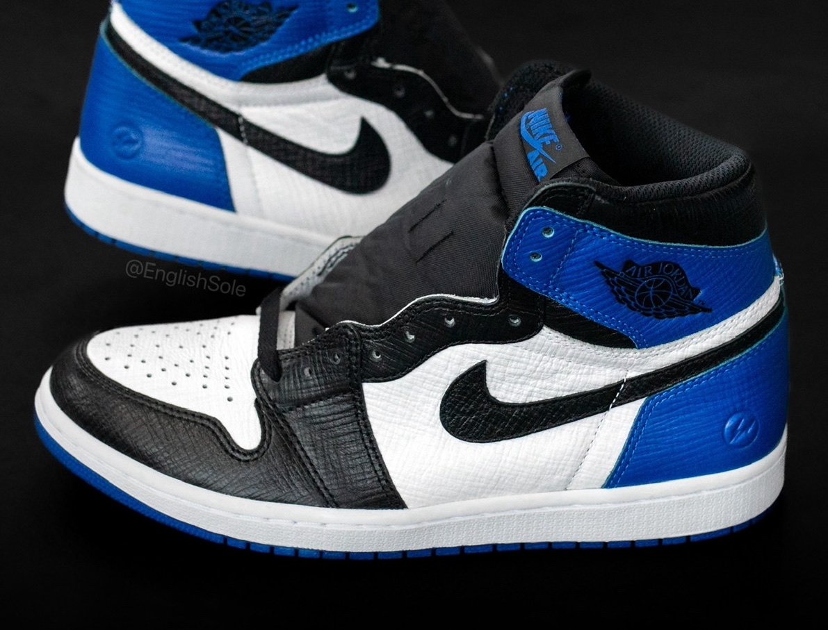 This Air Jordan 1 High OG ‘Fragment’ Sample Features LV Leather