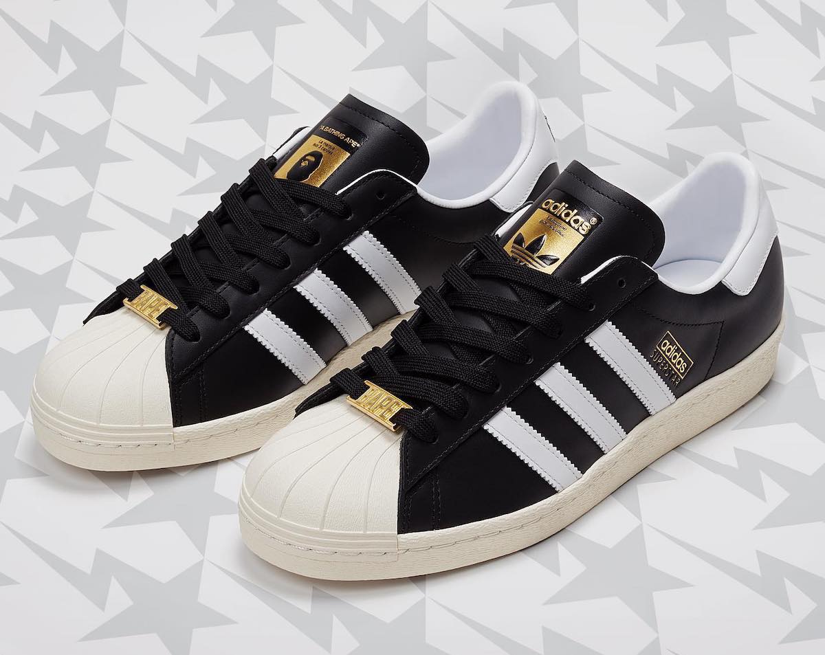 Bape adidas Superstar Black White Release Date Info