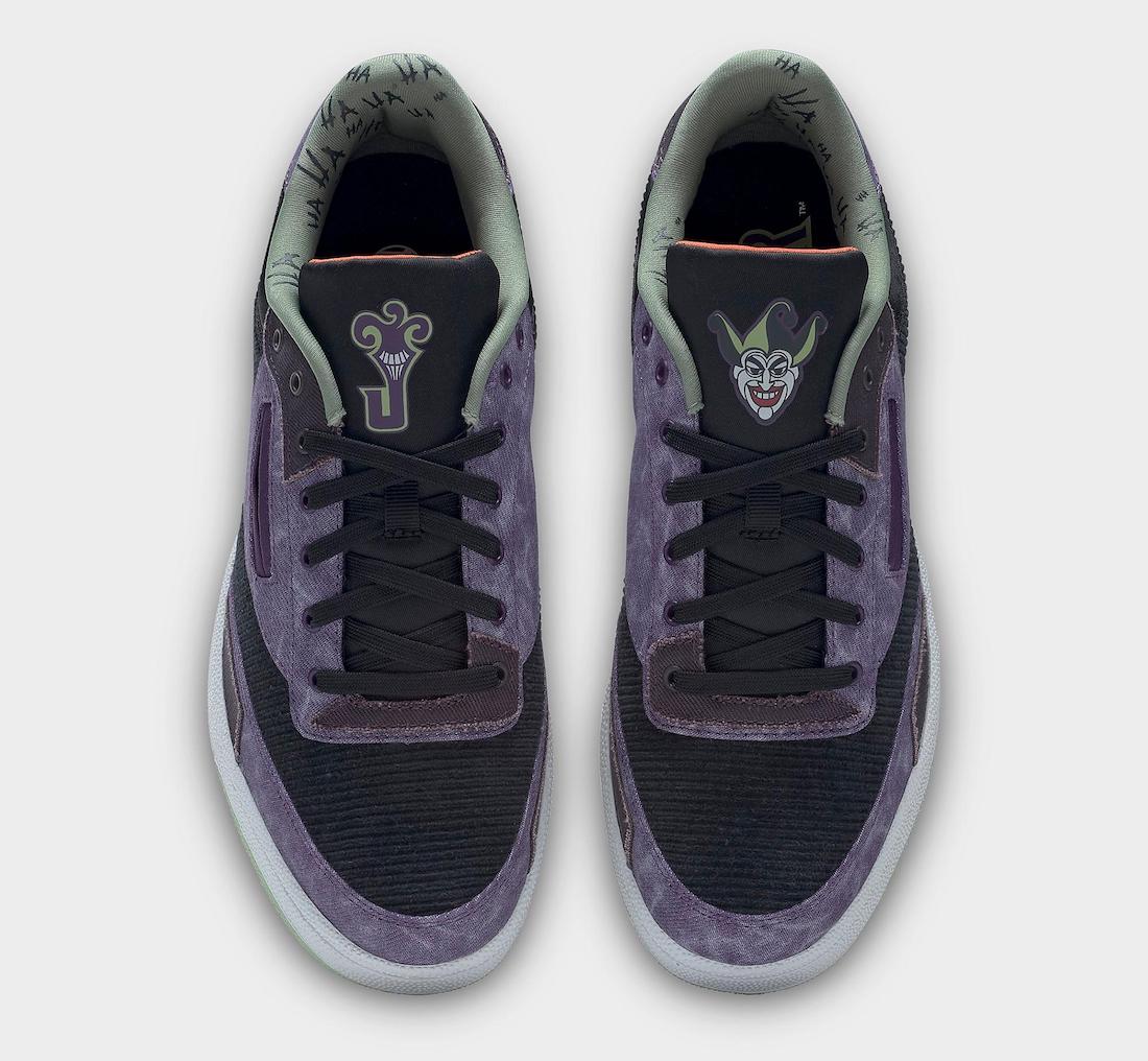 DC Reebok Club C Joker HQ4573 Release Date Info DC Reebok Club C Joker HQ4573 Release Date Info