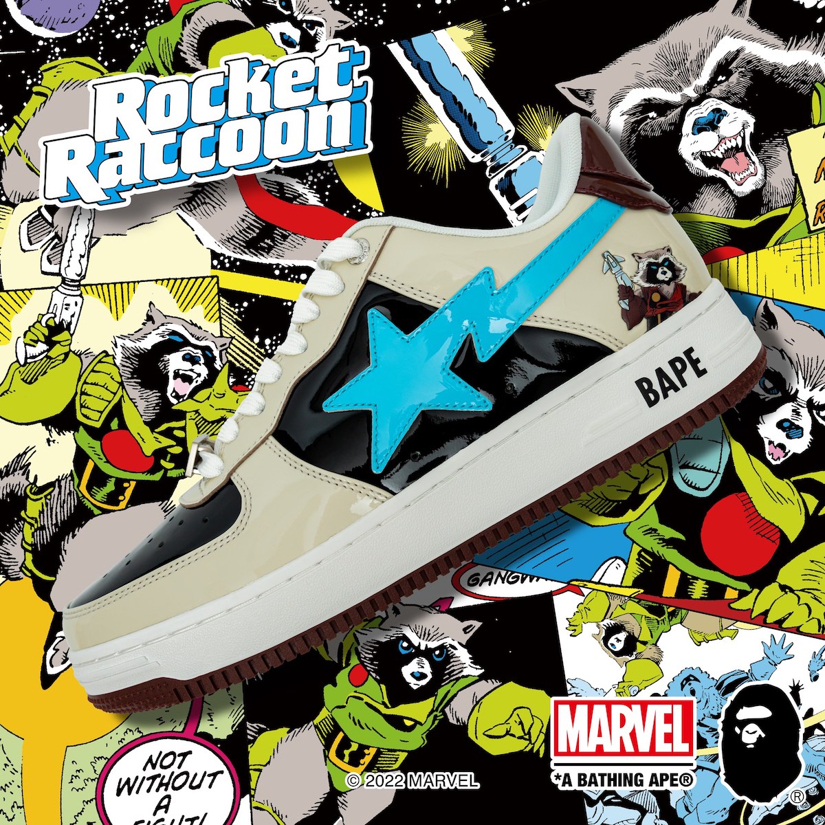 Marvel Bape Sta Rocket Raccoon Release Date Info