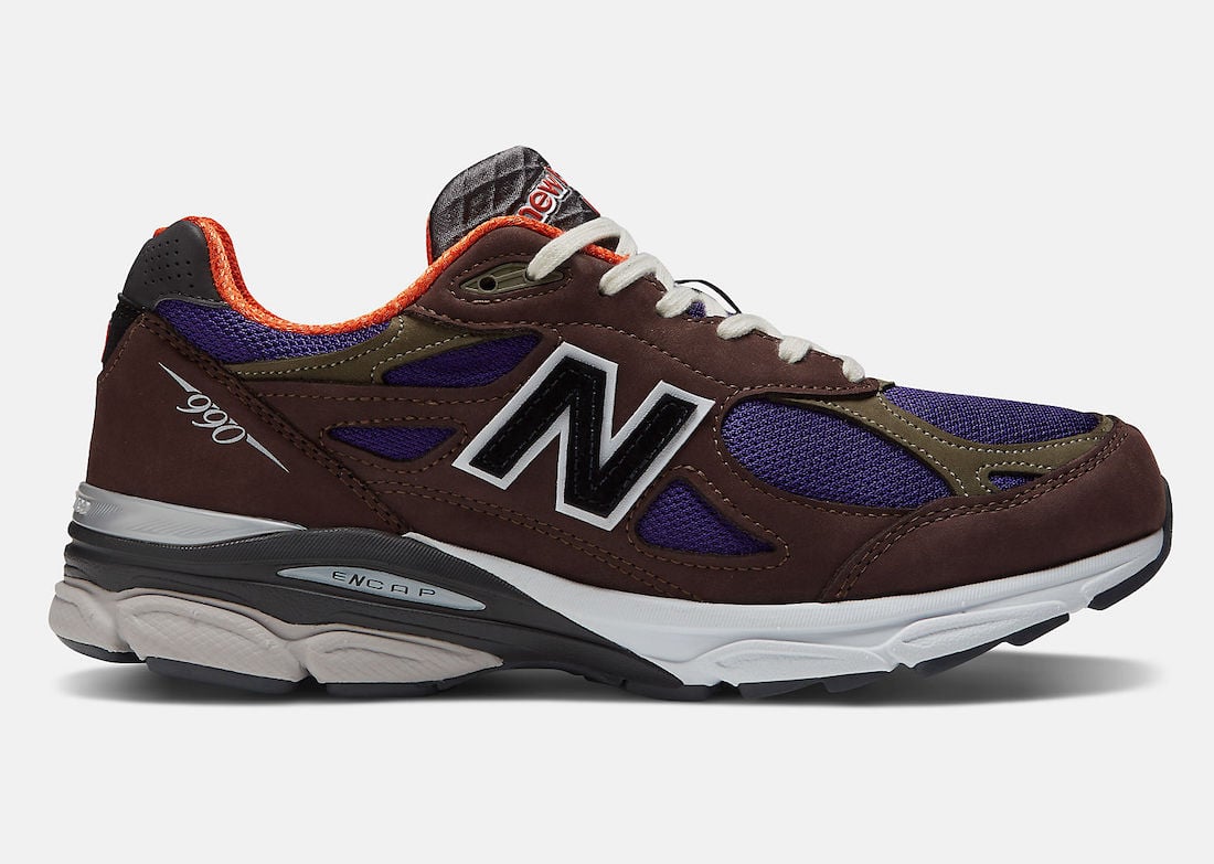 New Balance 990v3 Made in USA in Brown and Purple