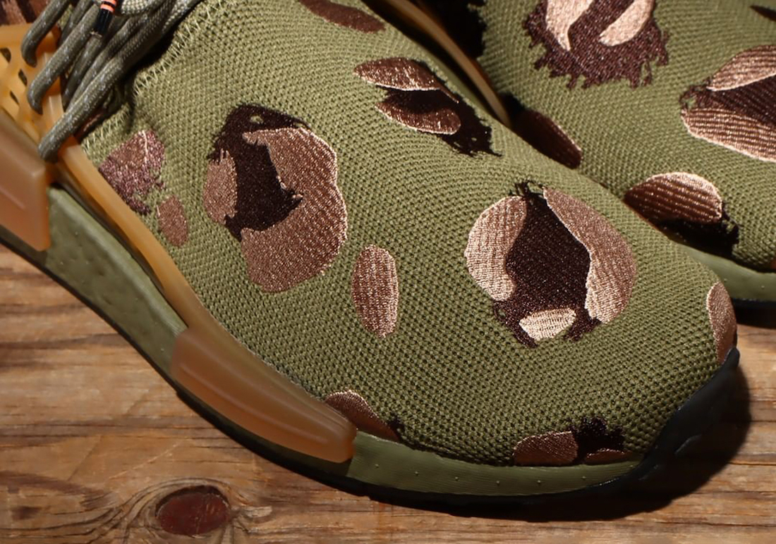 Pharrell adidas NMD Hu Animal Print Olive HQ9148 Release Date Info Pharrell adidas NMD Hu Animal Print Olive HQ9148 Release Date Info
