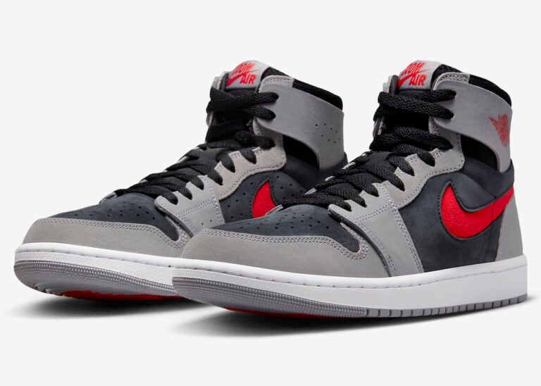 Air Jordan 1 High Zoom CMFT 2 in Cement Grey and Fire Red