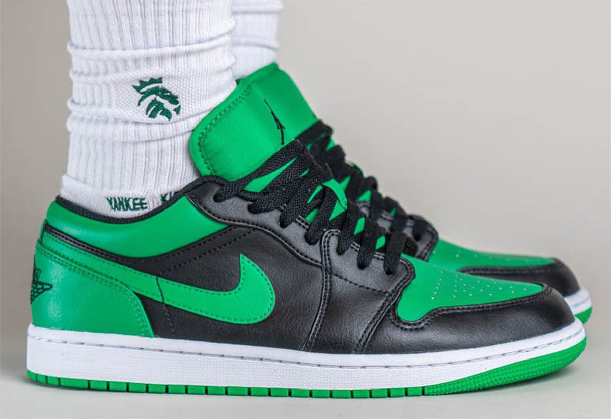 How the Air Jordan 1 Low ‘Lucky Green’ Looks On-Feet