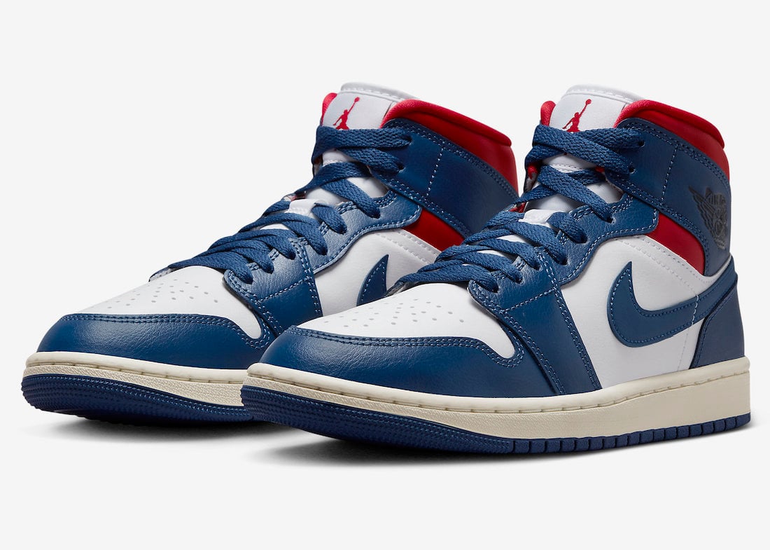 Air Jordan 1 Mid Releasing in French Blue and Gym Red