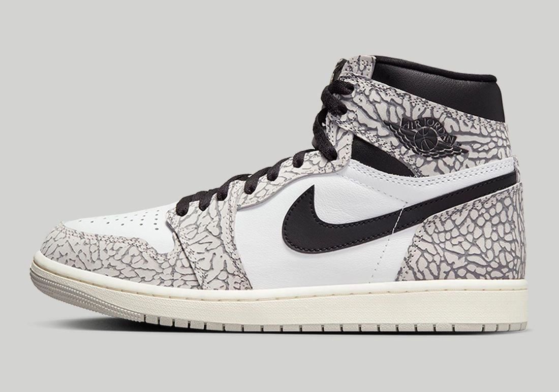 Air Jordan 1 White Cement Elephant DZ5485-052 Release Date