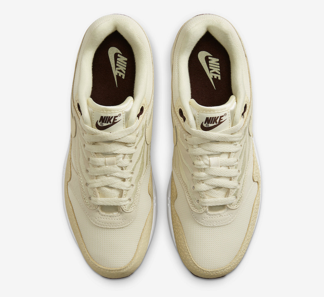 Nike Air Max 1 87 Coconut Milk Alabaster Saturn Gold White FD9856-100 Release Date Info