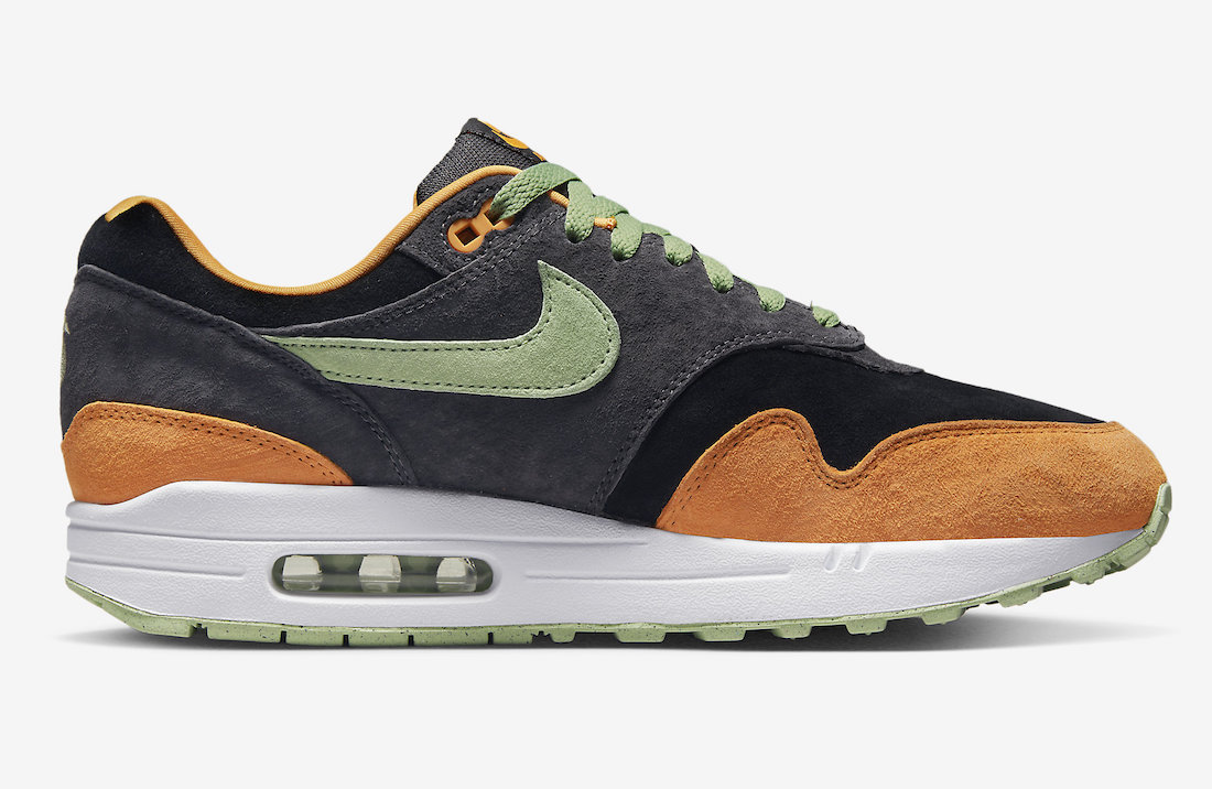 Nike Air Max 1 Ugly Duckling Anthracite Honeydew Black Kumquat DZ0482-001 Release Date Info
