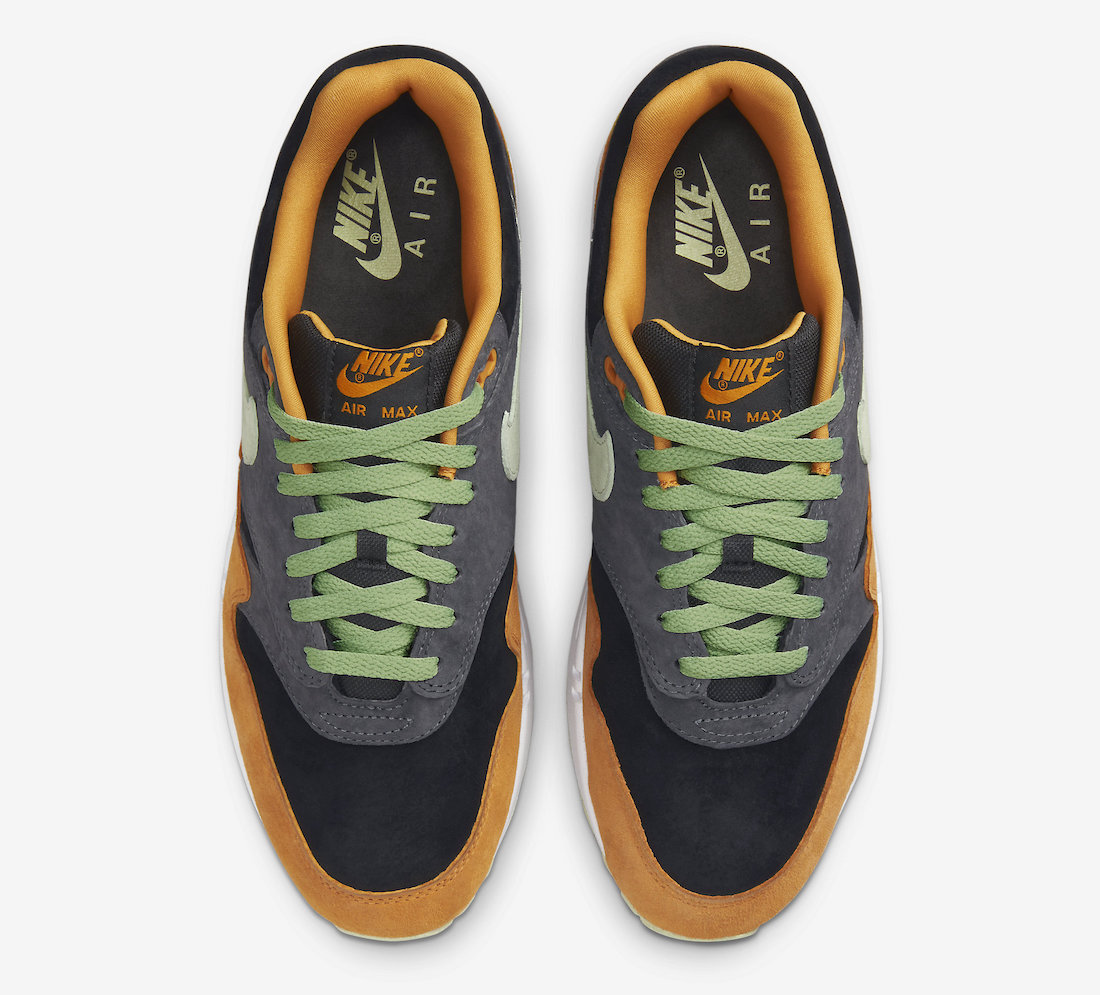 Nike Air Max 1 Ugly Duckling Anthracite Honeydew Black Kumquat DZ0482-001 Release Date Info