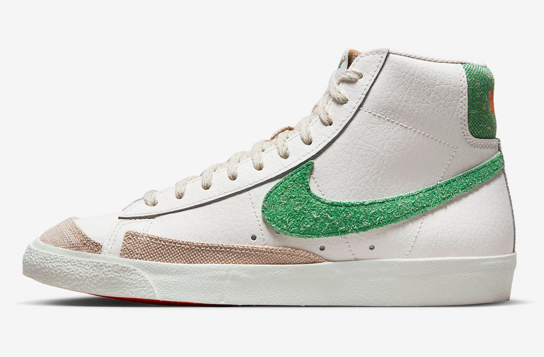 Nike Blazer Mid White Green Orange FD0759-133 Release Date Info