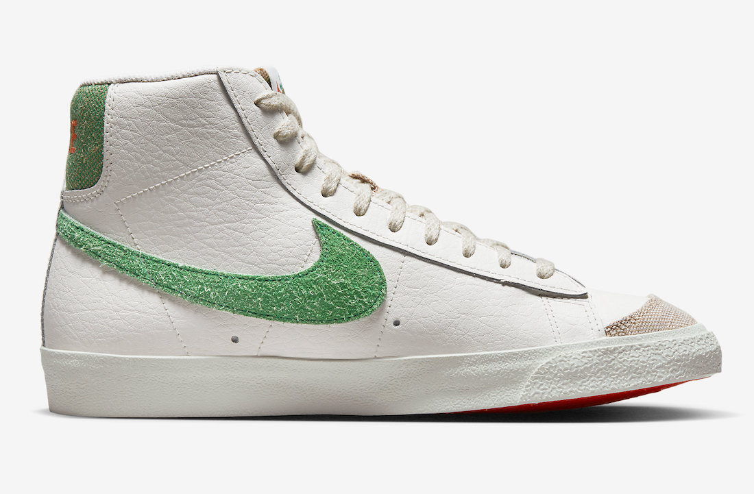 Nike Blazer Mid White Green Orange FD0759-133 Release Date Info