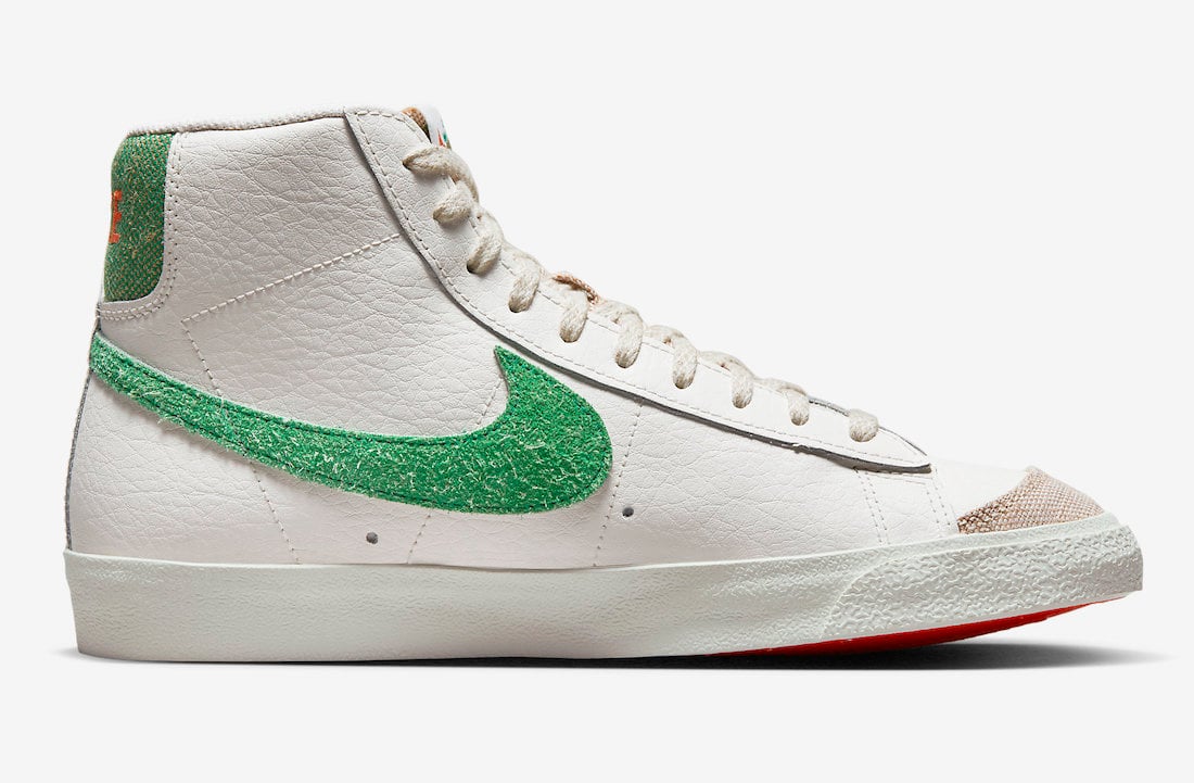 Nike Blazer Mid White Green Orange FD0759-133 Release Date Info