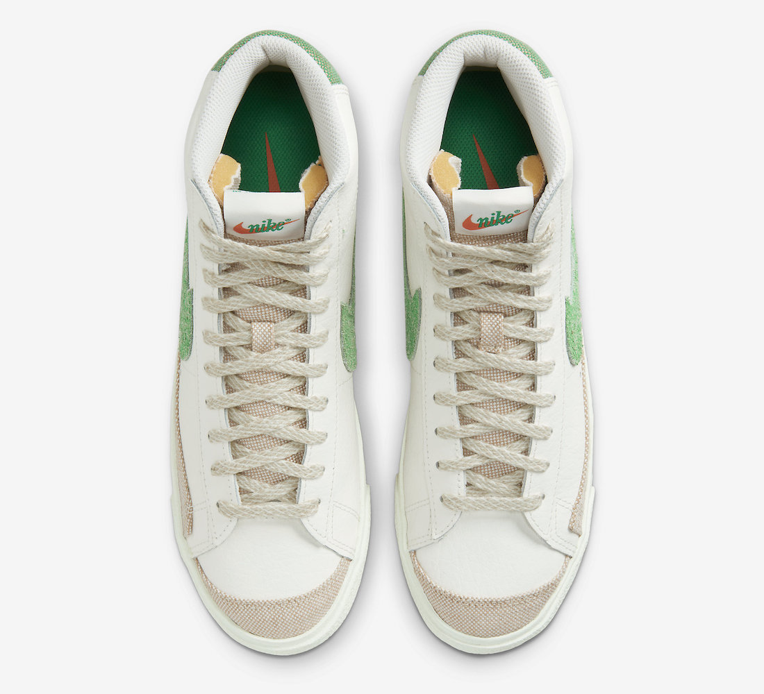 Nike Blazer Mid White Green Orange FD0759-133 Release Date Info