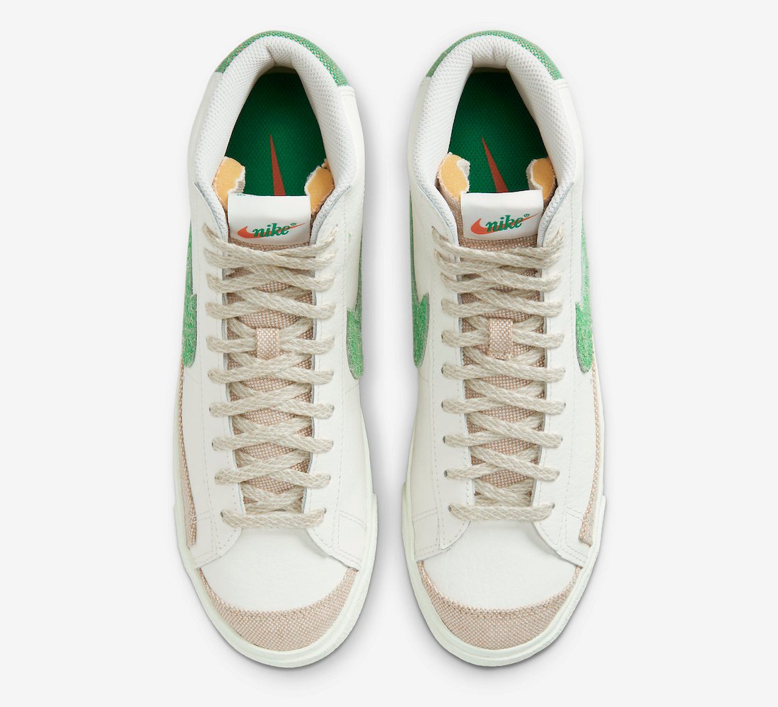 Nike Blazer Mid White Green Orange FD0759-133 Release Date Info