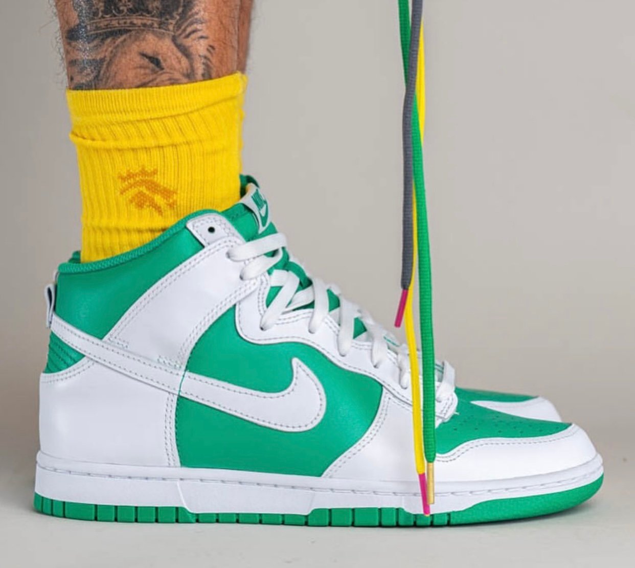 Nike Dunk High Pine Green White On-Feet