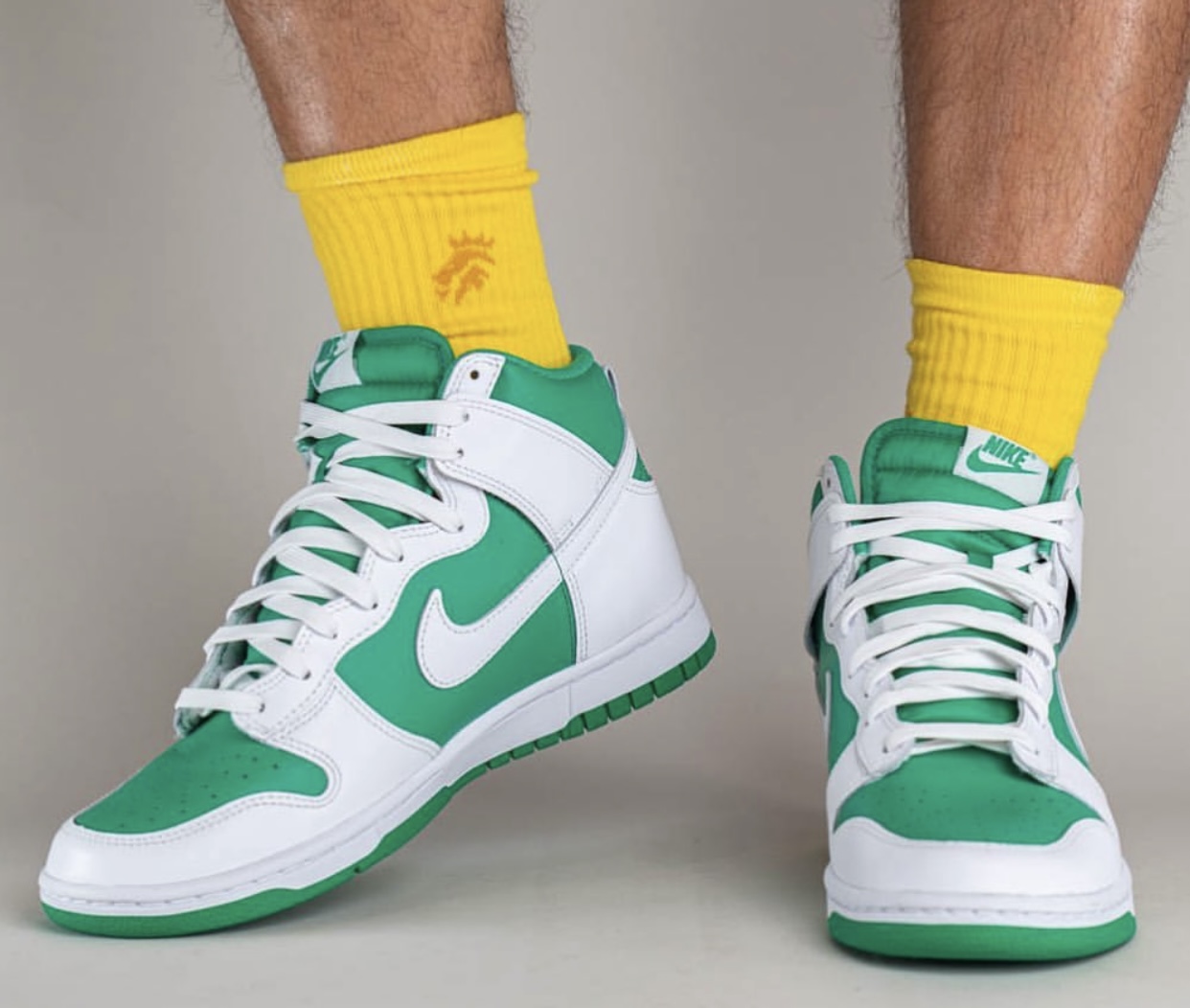 Nike Dunk High Pine Green White On-Feet