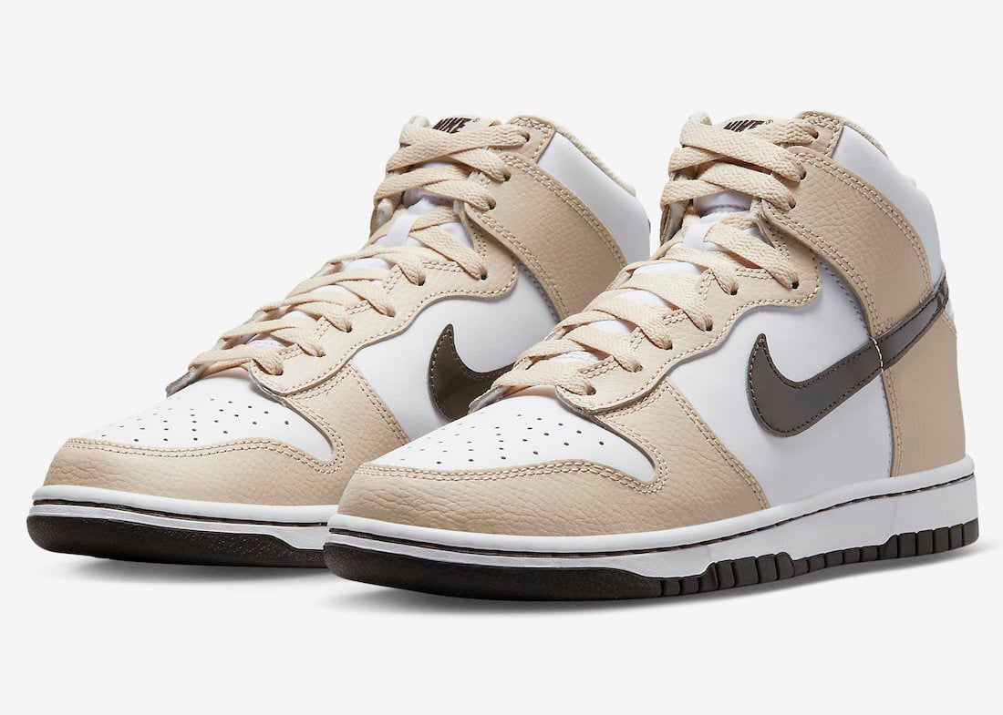 Nike Dunk High Releasing with Brown Patent Leather Swooshes