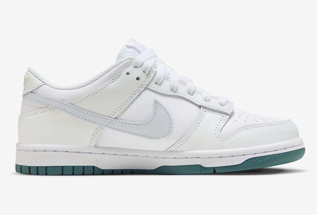 Nike Dunk Low GS White Green Grey FD9911-101 Release Date Info