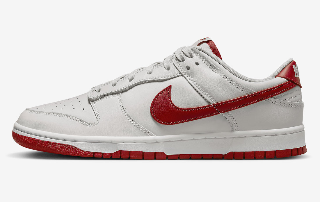 Nike Dunk Low Vast Grey Varsity Red FJ0832-011 Release Date Info