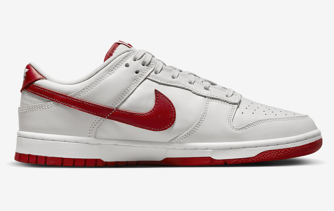 Nike Dunk Low Vast Grey Varsity Red FJ0832-011 Release Date + Where to ...