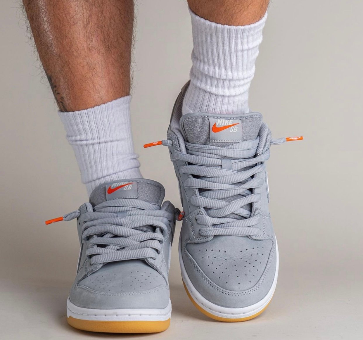 Nike SB Dunk Low Wolf Grey Gum DV5464-001 On-Feet