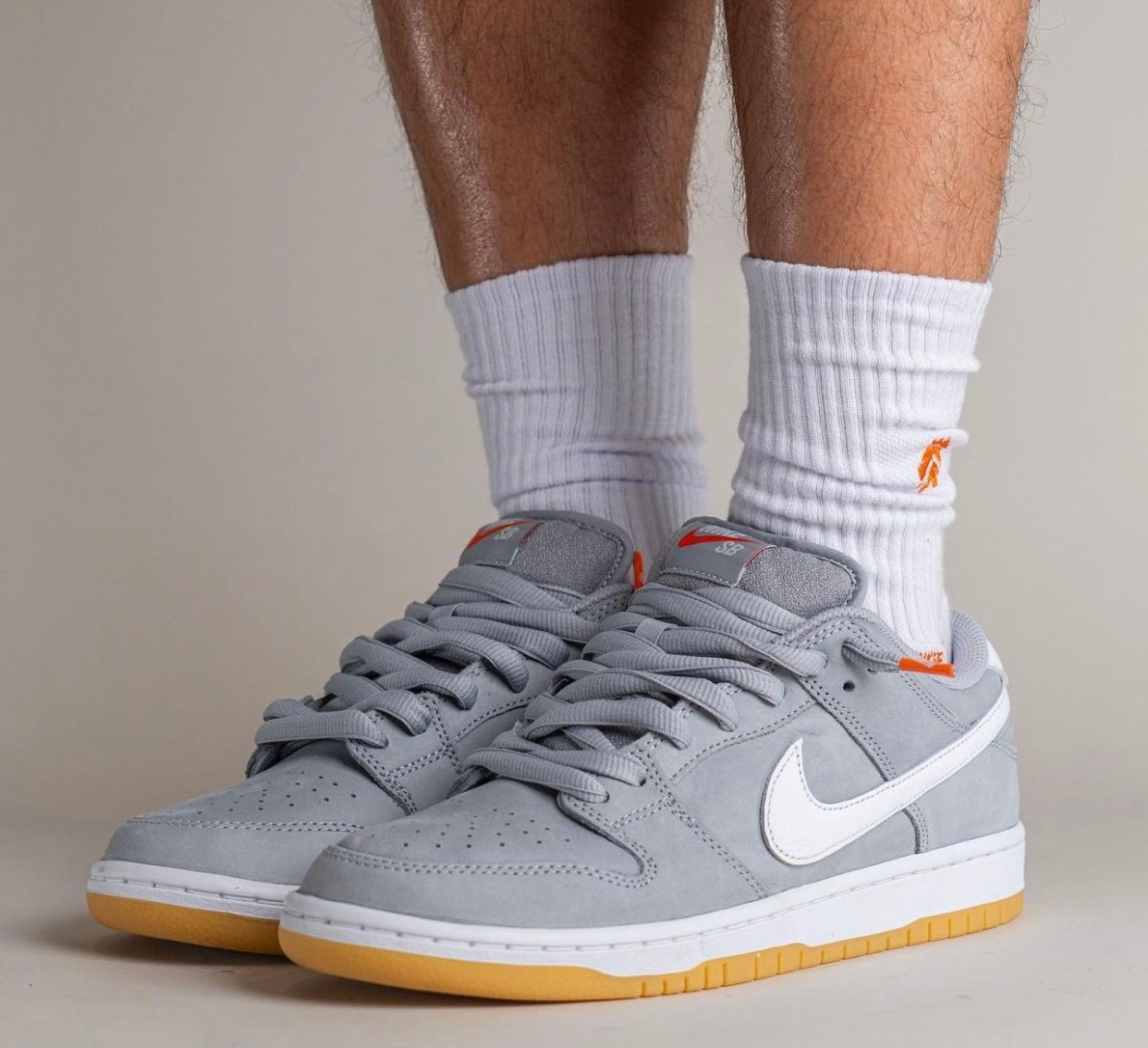 Nike SB Dunk Low Wolf Grey Gum DV5464-001 On-Feet