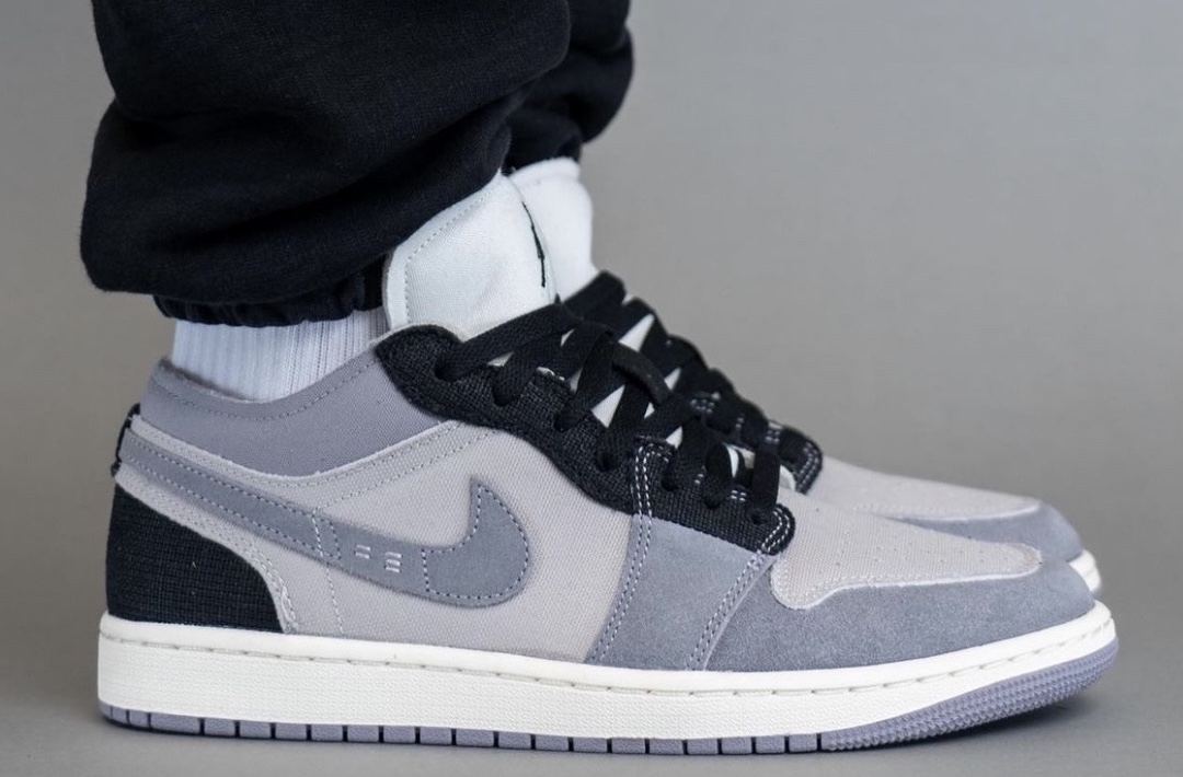 How the Air Jordan 1 Low Craft ‘Cement Grey’ Looks On-Feet