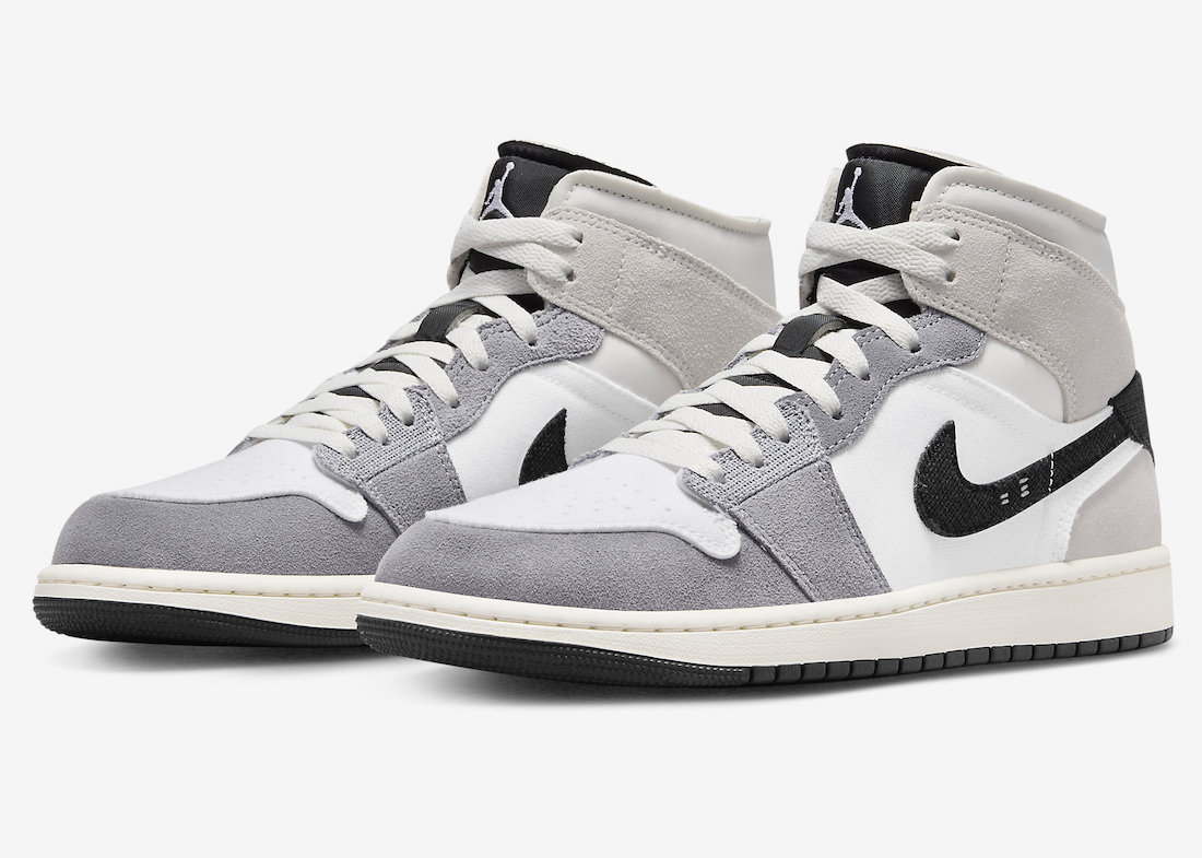 Air Jordan 1 Mid Craft ‘Cement Grey’ Official Images