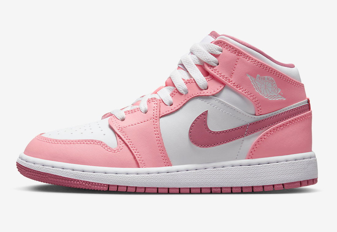 Air Jordan 1 Mid GS Pink White Valentines Day Release Date Info