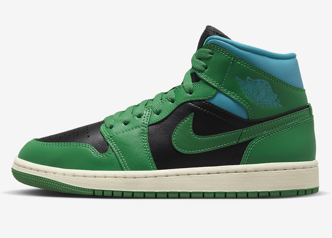 Air Jordan 1 Mid Lucky Green Black Aquatone BQ6472-033 Release Date Info