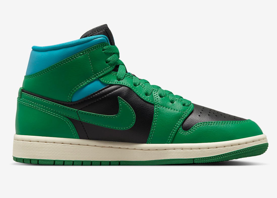 Air Jordan 1 Mid Lucky Green Black Aquatone BQ6472-033 Release Date Info