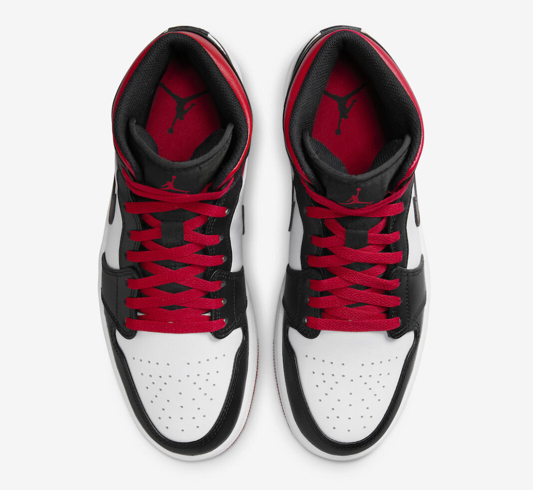 jordan mid red white