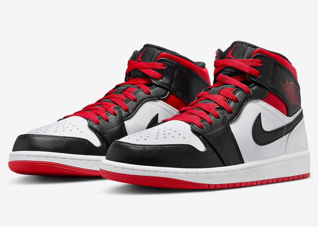 Air Jordan 1 Mid White Gym Red Black DQ8423-106 Release Date | SneakerFiles
