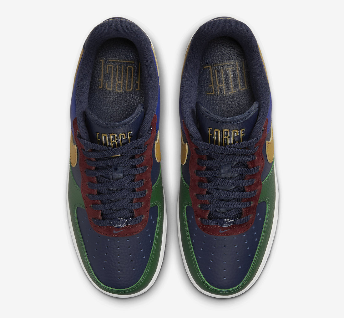 Nike Air Force 1 Low LX Gorge Green Gold Suede Obsidian DR0148-300 Release Date Info