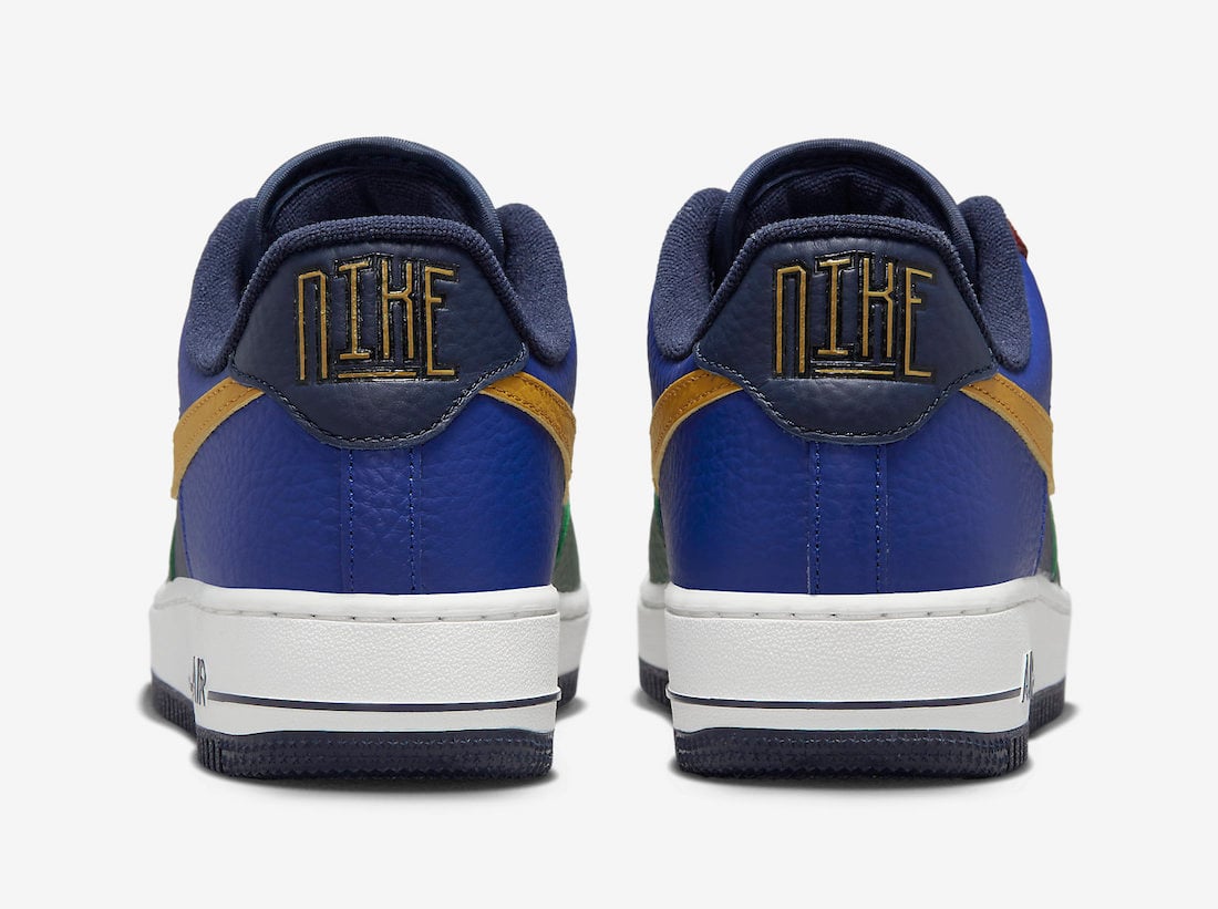 Nike Air Force 1 Low LX Gorge Green Gold Suede Obsidian DR0148-300 Release Date Info