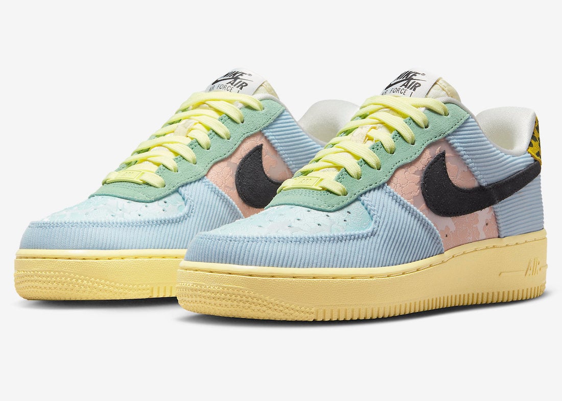 This Nike Air Force 1 Low Features Different Materials and Prints