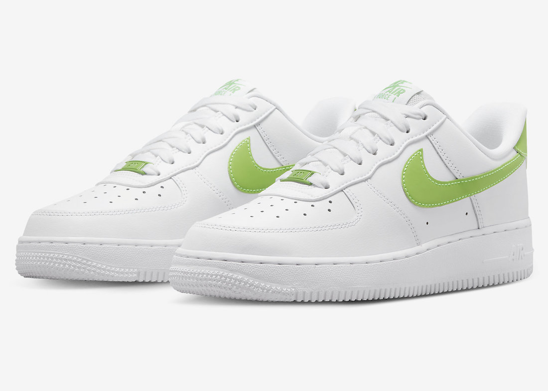 Nike Air Force 1 Low in White and Action Green