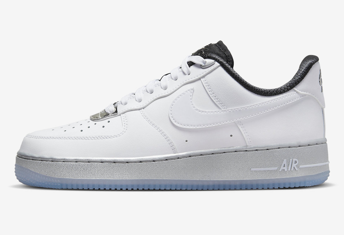 Nike Air Force 1 Low White Chrome Metallic Silver Black DX6764-100 Release Date Info