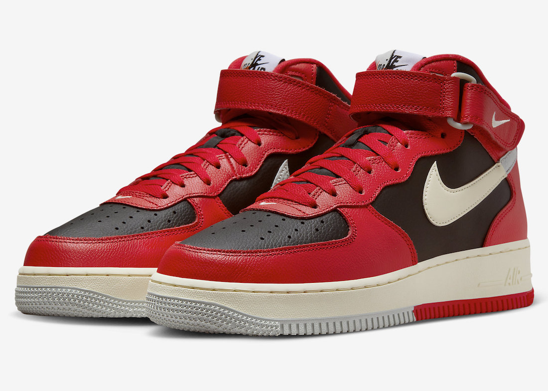 Nike Air Force 1 Mid ‘Split’ in Black and Red