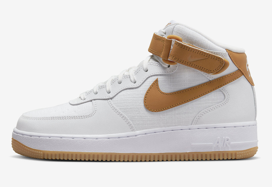 Nike Air Force 1 Mid Summit White Desert Ochre Gum DD9625-102 Release Date Info