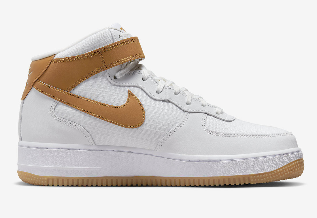 Nike Air Force 1 Mid Summit White Desert Ochre Gum DD9625-102 Release Date Info