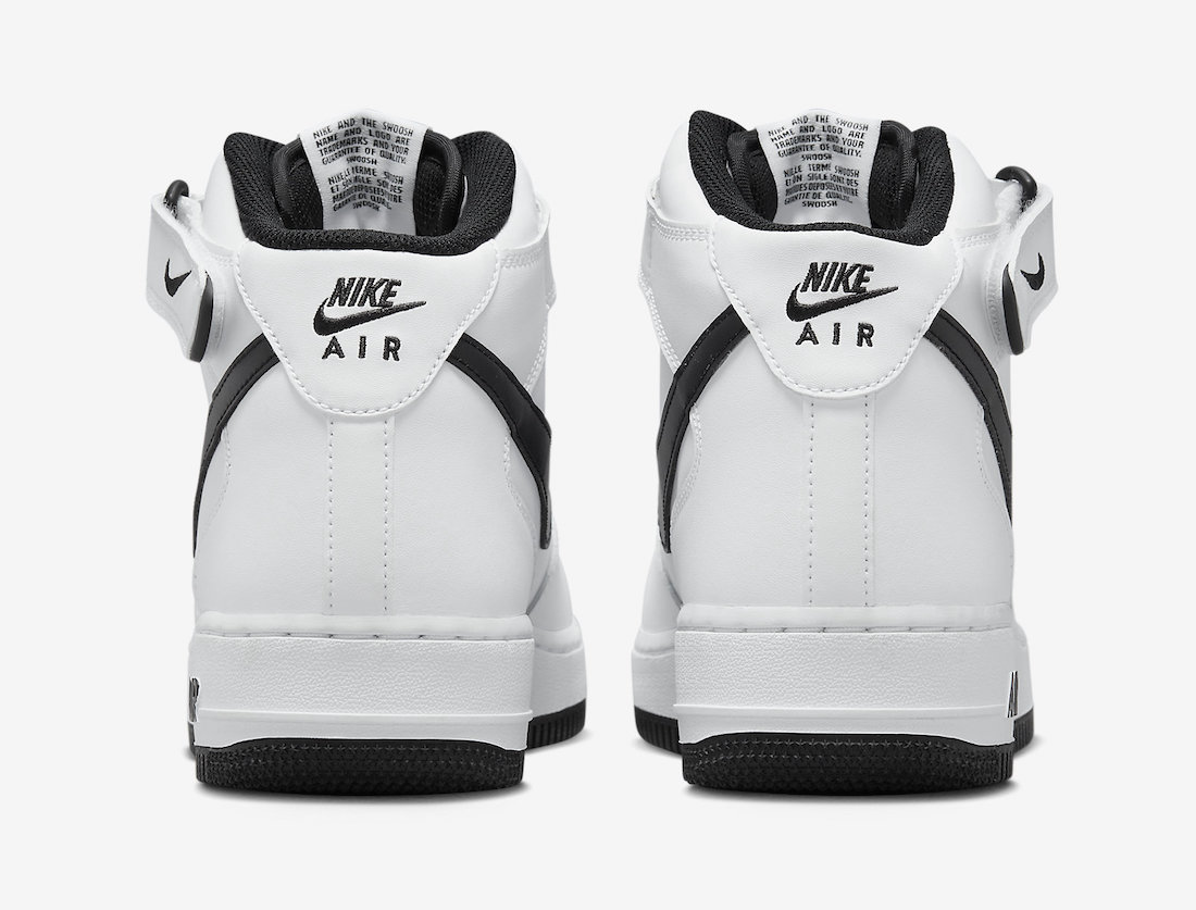 Nike Air Force 1 Mid White Black DV0806-101 Release Date Info