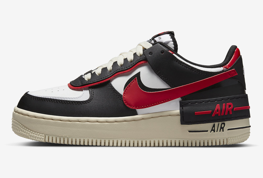 Nike Air Force 1 Shadow Summit White Black University Red DR7883-102 Release Date Info
