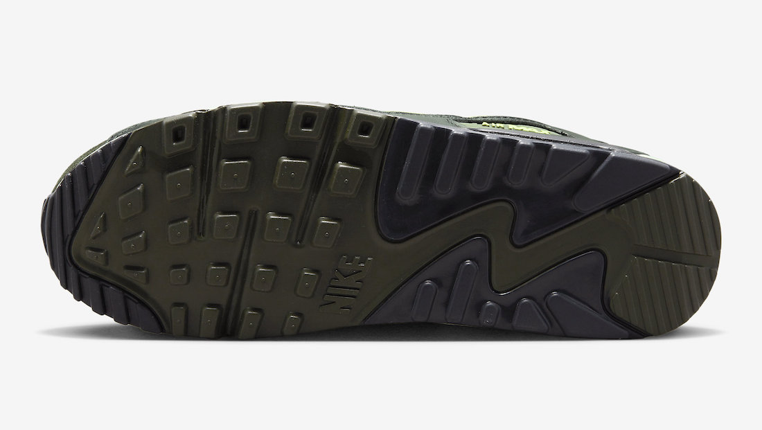 Nike Air Max 90 Medium Olive Volt Sequoia White DQ4071-200 Release Date Info
