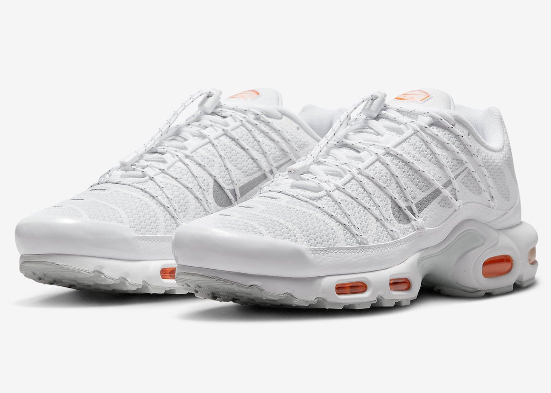 Nike Air Max Plus in White with Toggle Lacing System
