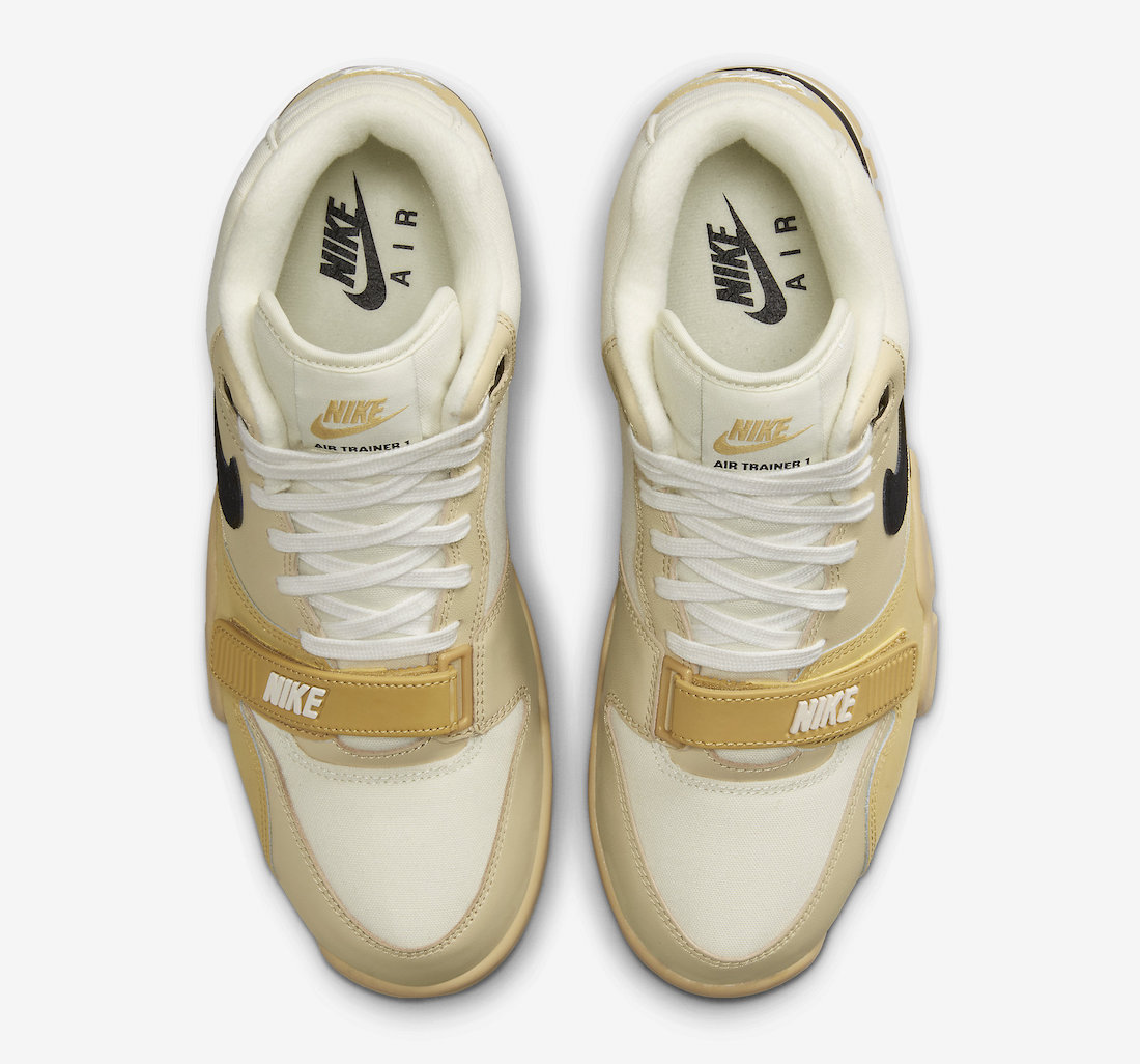 Nike Air Trainer 1 Coconut Milk Black Team Gold Sail DV7201-100 Release Date Info