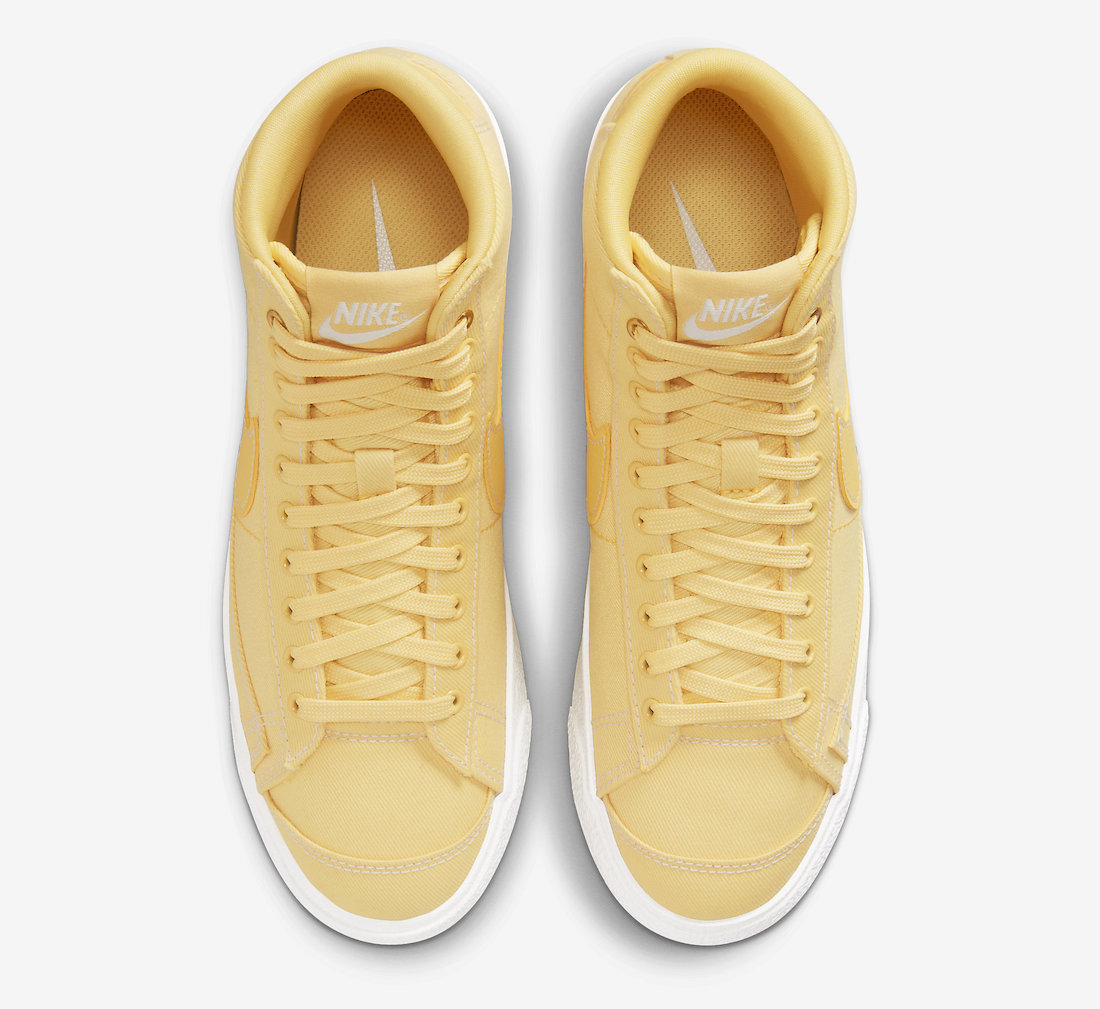 Nike Blazer Mid Yellow Canvas DX5550-700 Release Date Info