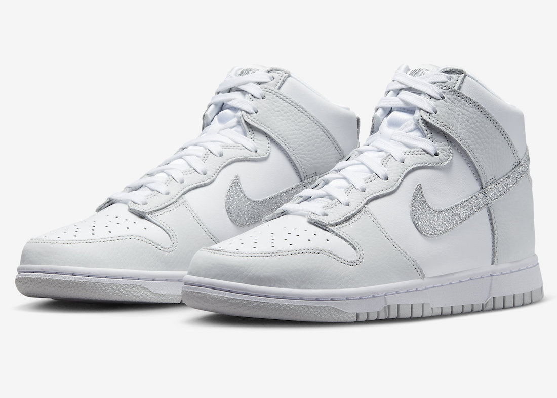 Nike Dunk High Releasing with Silver Glitter Swooshes